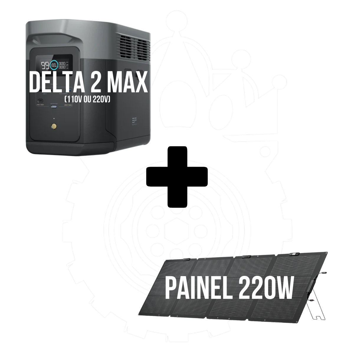■ECOFLOW  MAX &  PRO セット Kit Estação de Energia Portátil Delta 2 Max + Painel Solar 220W