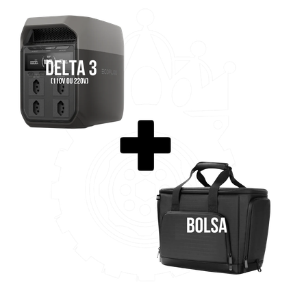 Kit EcoFlow DELTA 3 1800W + Bolsa Impermeável | King 4x4