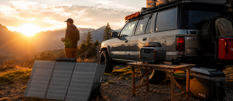 Painel Solar Portátil: Qual Escolher para Camping, 4x4 e Vida Off-Grid?